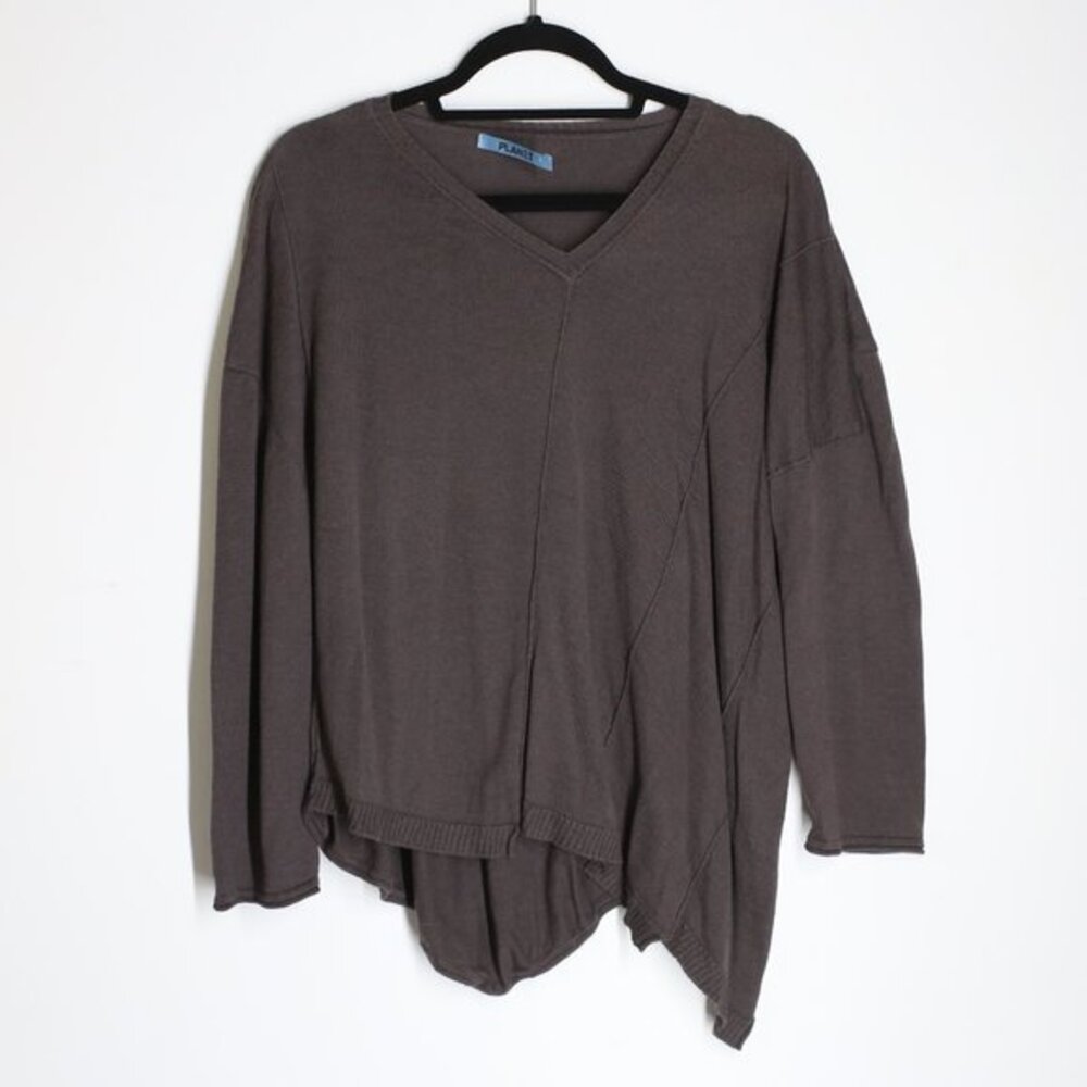 Planet ASymmetrical Pima cotton Sweater